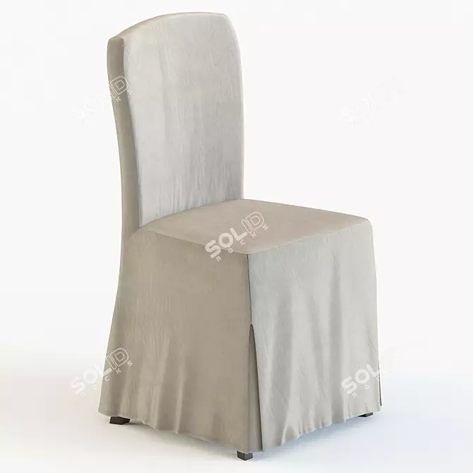 Suzie 18"h Slipcover: Stylish Set of 2 Dining Chair Covers 3D model image 3