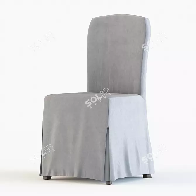 Suzie 18"h Slipcover: Stylish Set of 2 Dining Chair Covers 3D model image 4