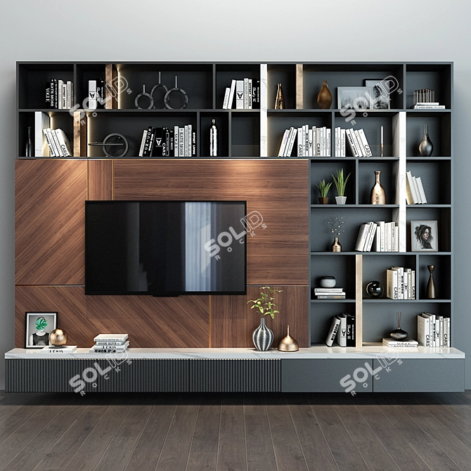 Modern TV Shelf 0123 3D model image 4