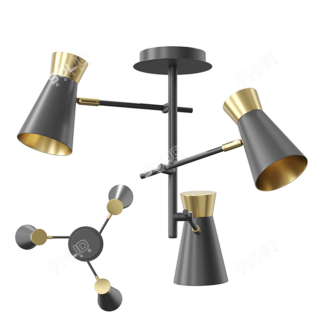 Lampatron KERTY 3: Modern Metal Pendant Lamp 3D model image 5