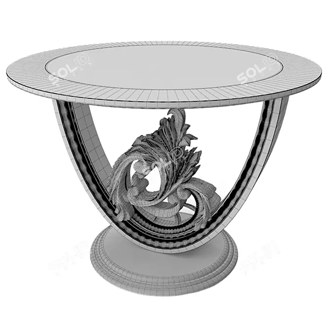 Elegant Heritage Table 02 3D model image 2