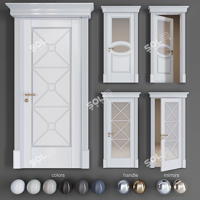 Solo4 Classic Italian Doors 3D model image 1