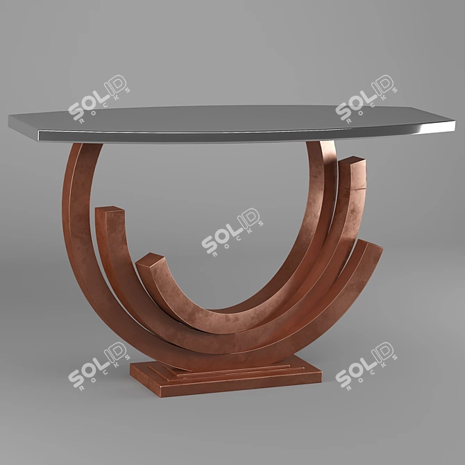 Modern Gold & Bronze Console Tables 3D model image 3
