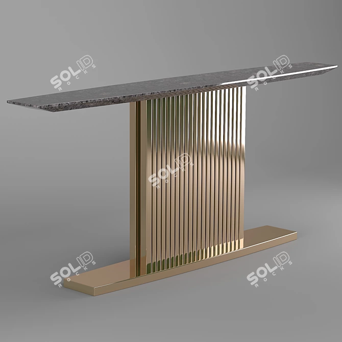 Modern Gold & Bronze Console Tables 3D model image 4