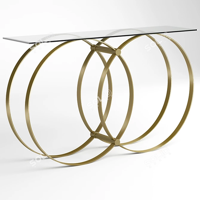 Modern Gold & Bronze Console Tables 3D model image 7