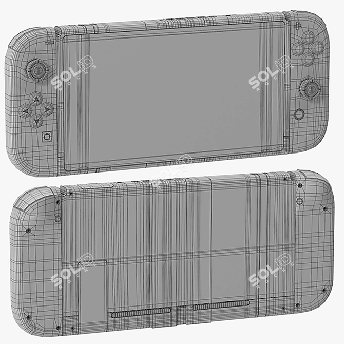 Nintendo Switch: Gray Joy Con - Portable Gaming Console 3D model image 5