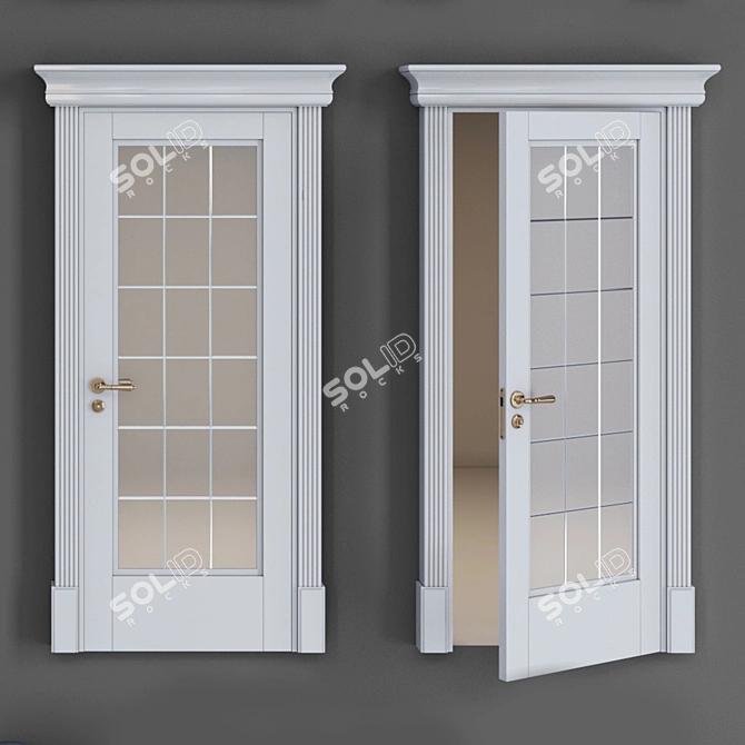Italian Design Solo1: Classic Doors with Hidden Hinge 3D model image 4