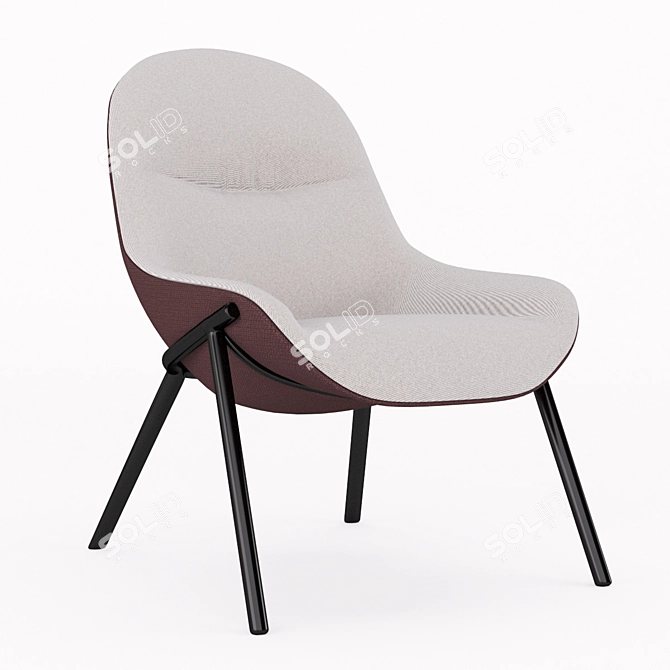 Podsey Armchair: Sleek and Stylish Furniture 3D model image 1