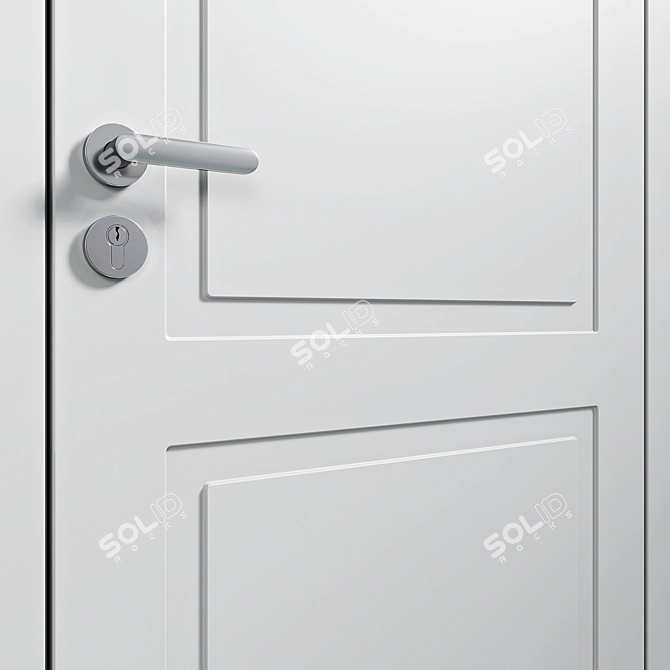 Elegant Neo Classic Door Set. 3D model image 3