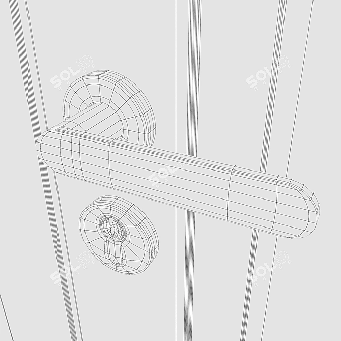 Elegant Neo Classic Door Set. 3D model image 5