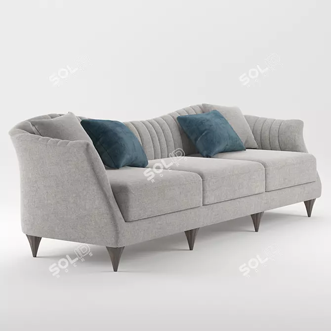 Elegant Bardot Sofa: Luxurious, Stylish 3D model image 1