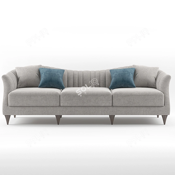 Elegant Bardot Sofa: Luxurious, Stylish 3D model image 2