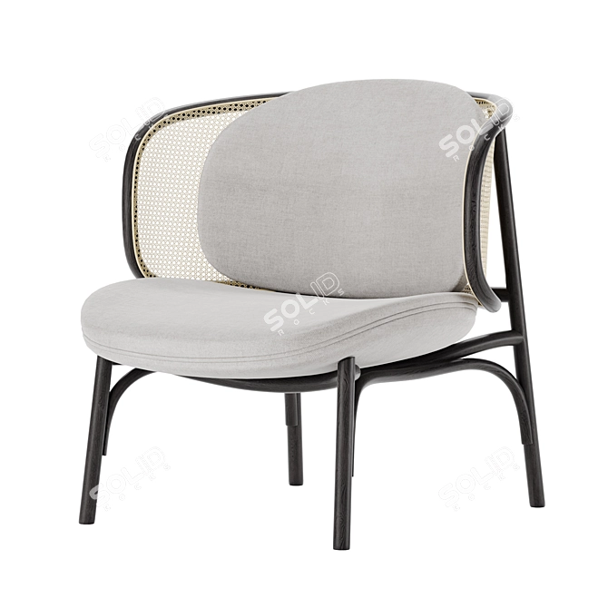 Elegant Thonet Vienna Armchair 3D model image 1