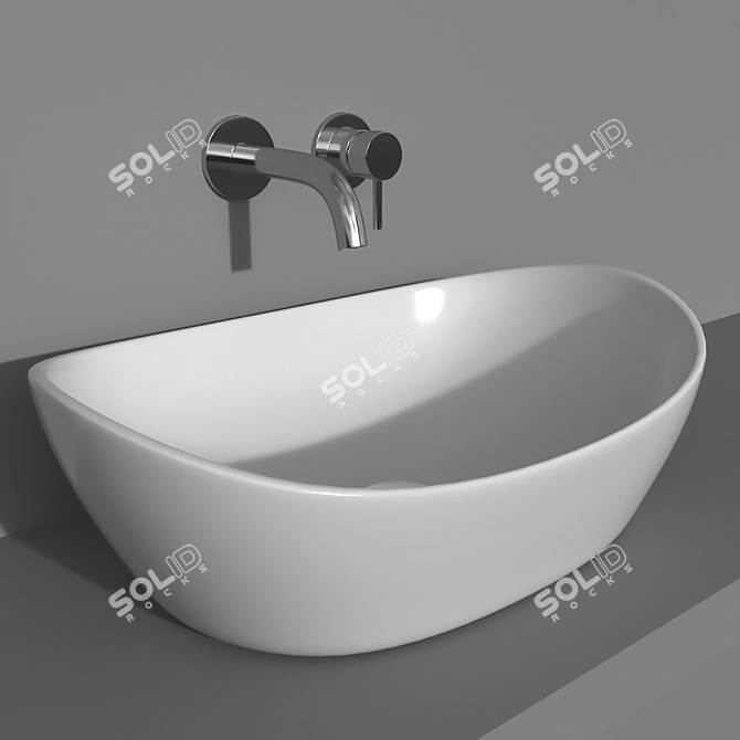 Amore Silkstone Washbasin by PAA 3D model image 1