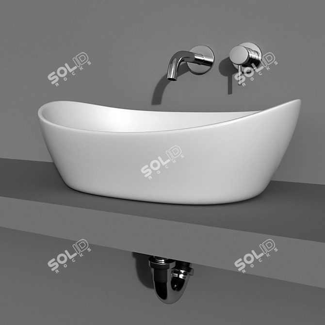 Amore Silkstone Washbasin by PAA 3D model image 2