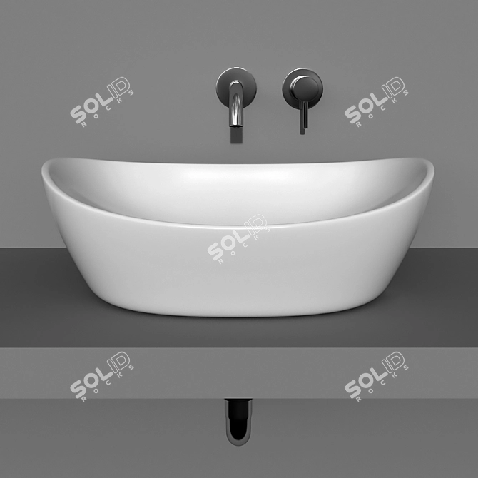 Amore Silkstone Washbasin by PAA 3D model image 3