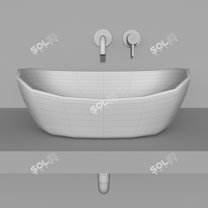 Amore Silkstone Washbasin by PAA 3D model image 4