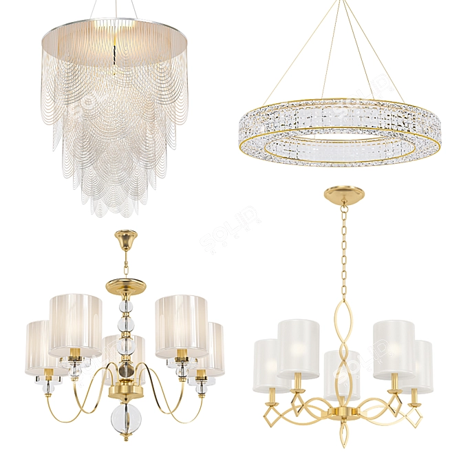 Modern Chandelier Collection 3D model image 1