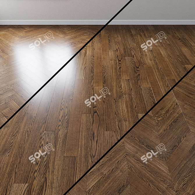 Stone Stream Oak Parquet 3D model image 1