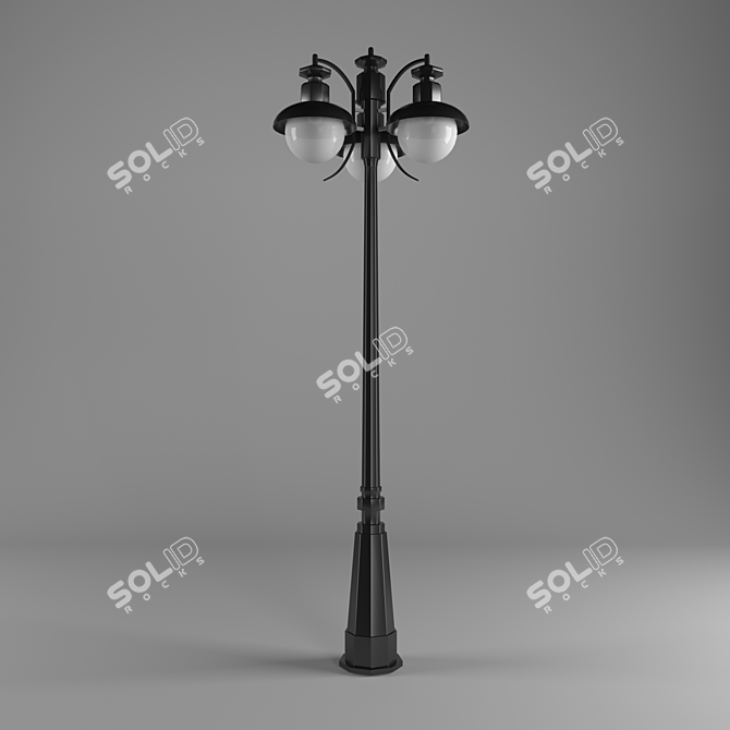 Modern 3D Street Lamp Model 3D model image 1