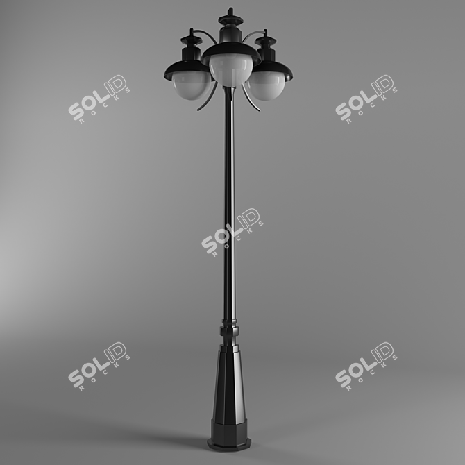 Modern 3D Street Lamp Model 3D model image 2