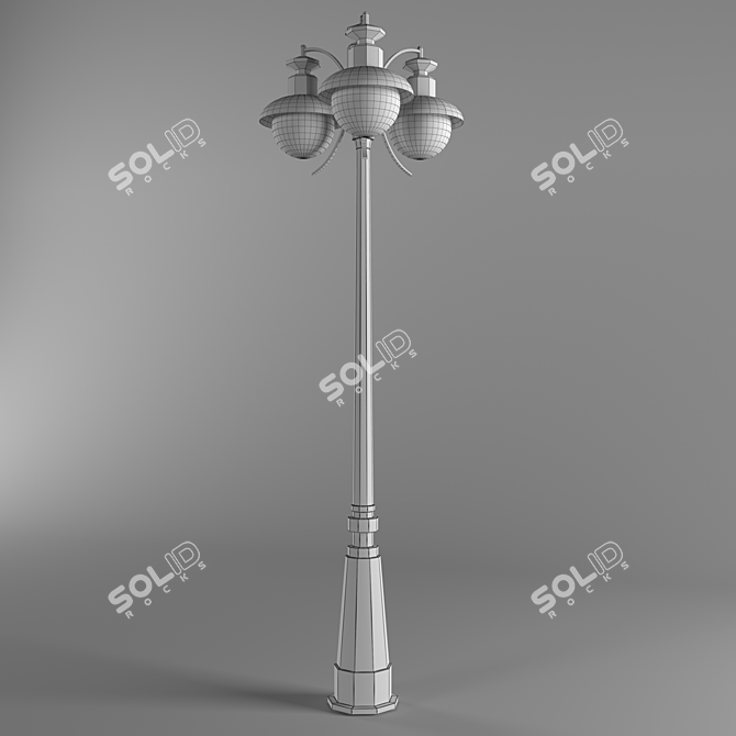 Modern 3D Street Lamp Model 3D model image 3