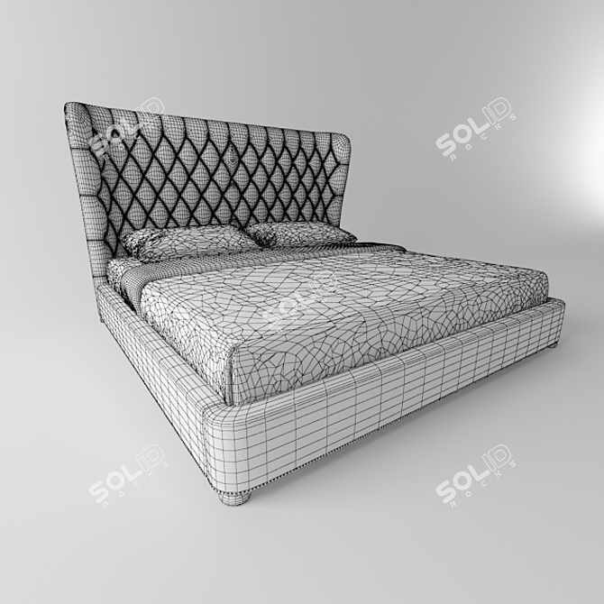 Cozy Dream Bed 3D model image 2