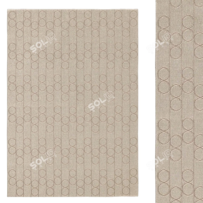 Scandinavian Chic: Ikea Rug Set 3D model image 3