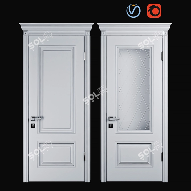 Elegant Duet Door by VIVA 3D model image 1