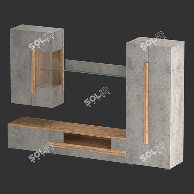 Rimini K4 Wall Unit: Stylish Storage Solution 3D model image 3