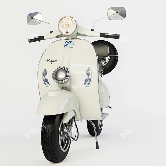 Vintage Vespa 04: High Quality 3D Model 3D model image 4