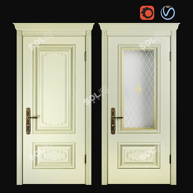 VIVA Classic Interior Door 3D model image 1