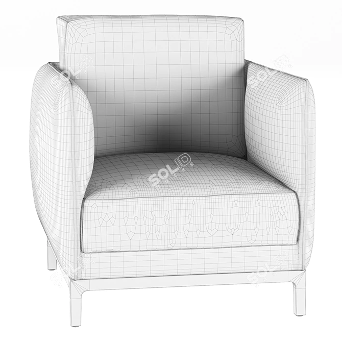 Lima Armchair: Sleek & Modern Design 3D model image 5