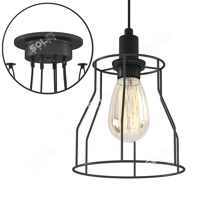 Futuro 2168-8U: Modern 8-Light Chandelier 3D model image 2