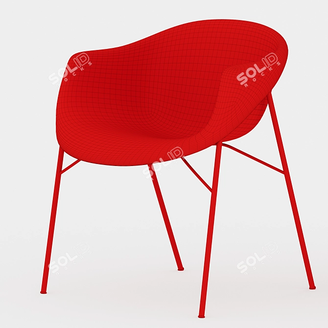 Tweet Plastic Armchair: Modern, Stylish & Comfortable 3D model image 2