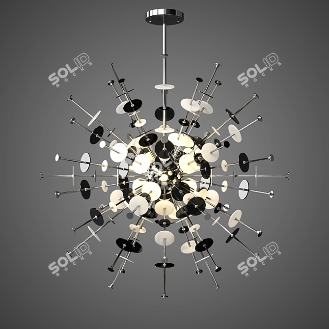 Dandelion Chandelier: Elegant Illumination 3D model image 3