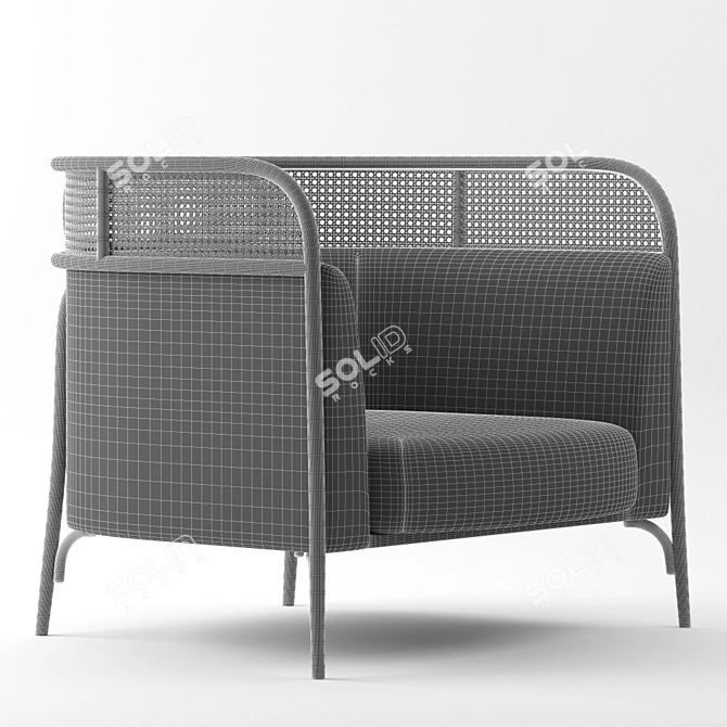 Targa Lounge: Stylish and Compact Seating 3D model image 3