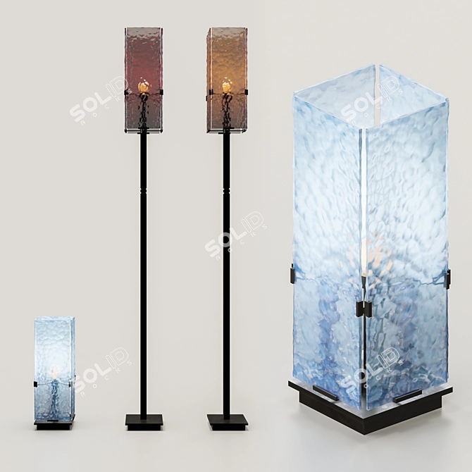BM Ambato Lighting Set: Table & Floor Lamps 3D model image 1