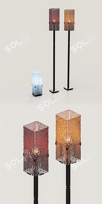 BM Ambato Lighting Set: Table & Floor Lamps 3D model image 2