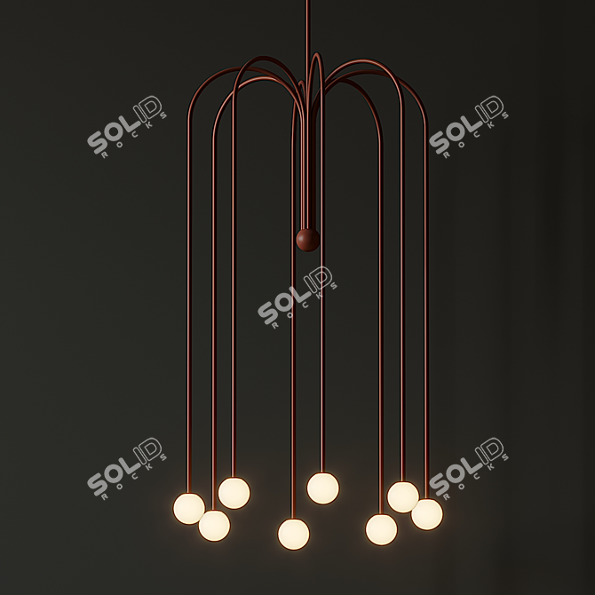 Elegant Parachute Chandelier: Michael Anastassiades 3D model image 2