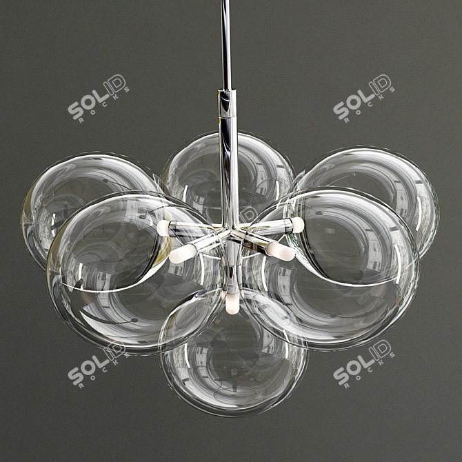 Modern 6-Light LED Pendant 3D model image 3