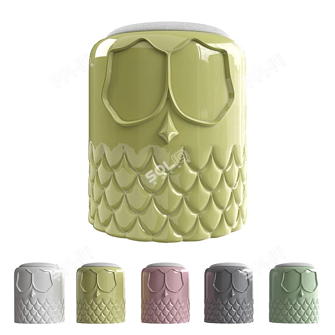 Charming Hoot Stool 3D model image 1