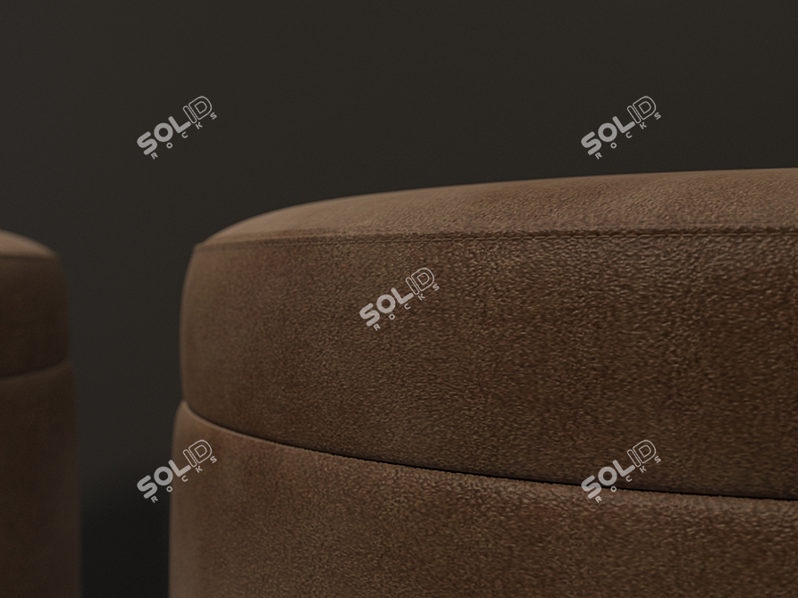 Luxury Turri Madison Pouf 3D model image 3