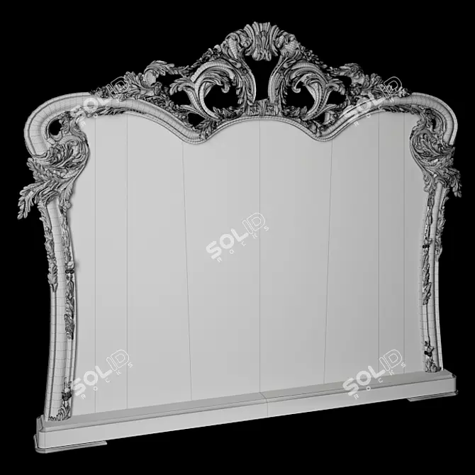 Regal Reflection: Versailles Socci Mirror 3D model image 2