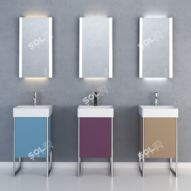 Duravit XSquare Vanity Set 3D model image 1