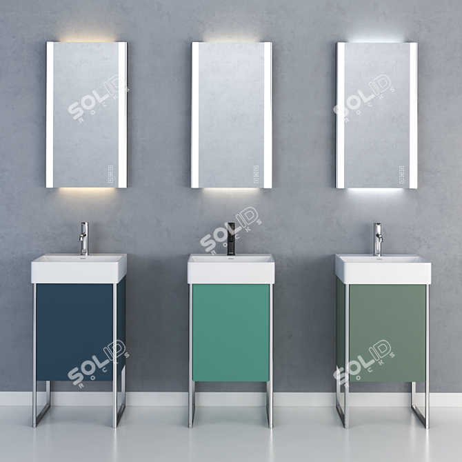 Duravit XSquare Vanity Set 3D model image 2