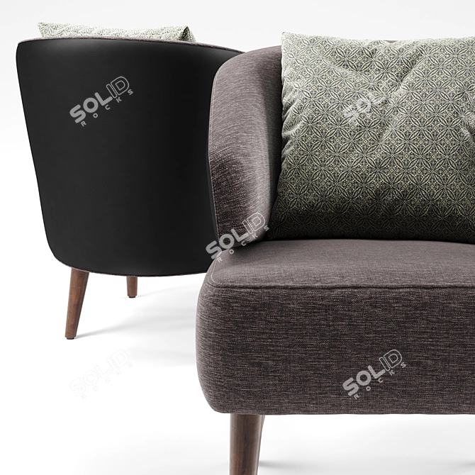 ZOE Comfort Line Armchair | Modern Design 3D model image 2