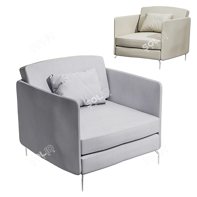 Osaka Boconcept: Exquisite Comfort & Dual Fabric Design 3D model image 2