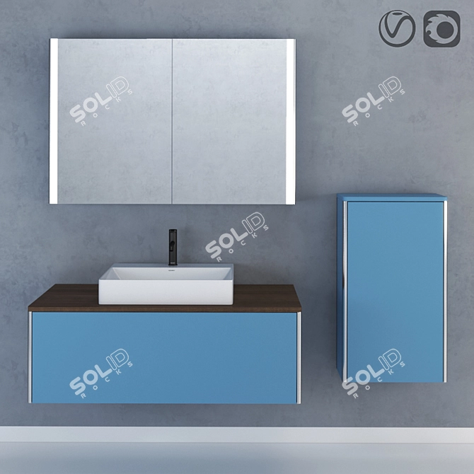 Duravit XSquare: Sleek and Modern Bathroom Furnishings 3D model image 1