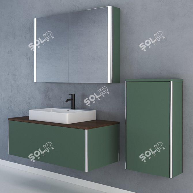 Duravit XSquare: Sleek and Modern Bathroom Furnishings 3D model image 2